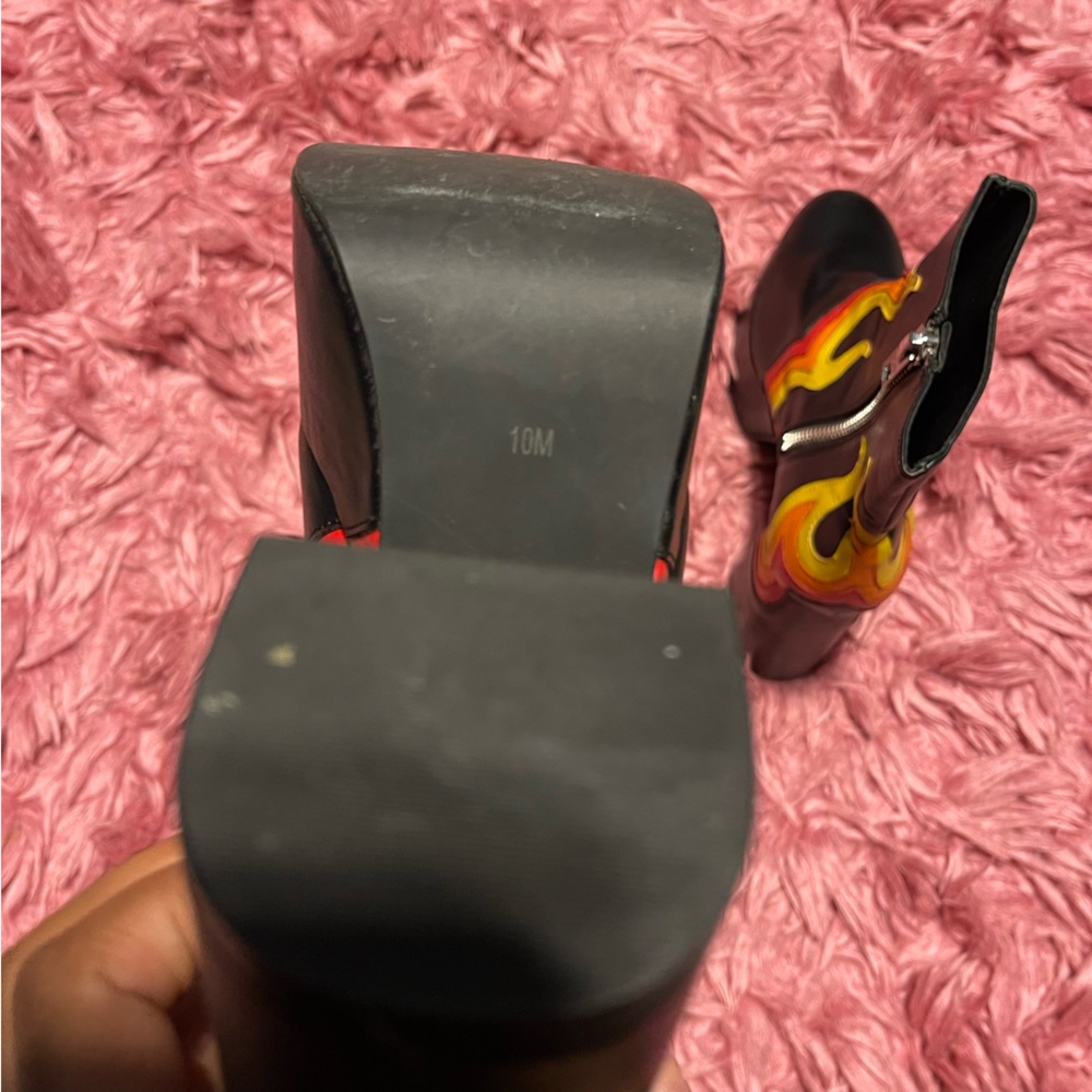 Dolls Kill Current Moon Platform Flame Ankle Boots - image 7